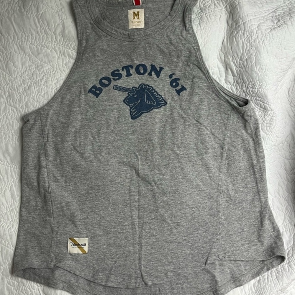 Tracksmith Gray Boston '61 Tank Top